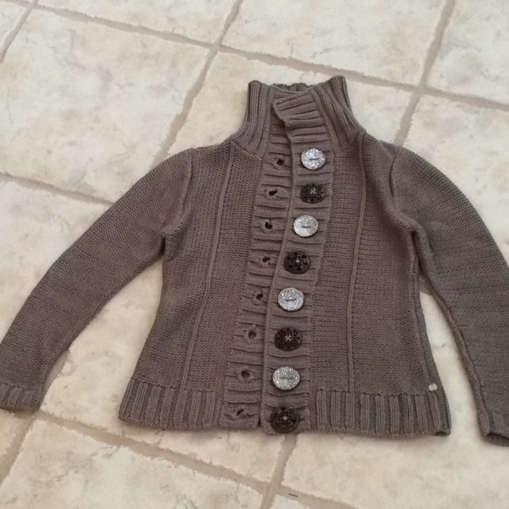 Fresh Produce, hand knit cardigan sweater. - Picture 1 of 2